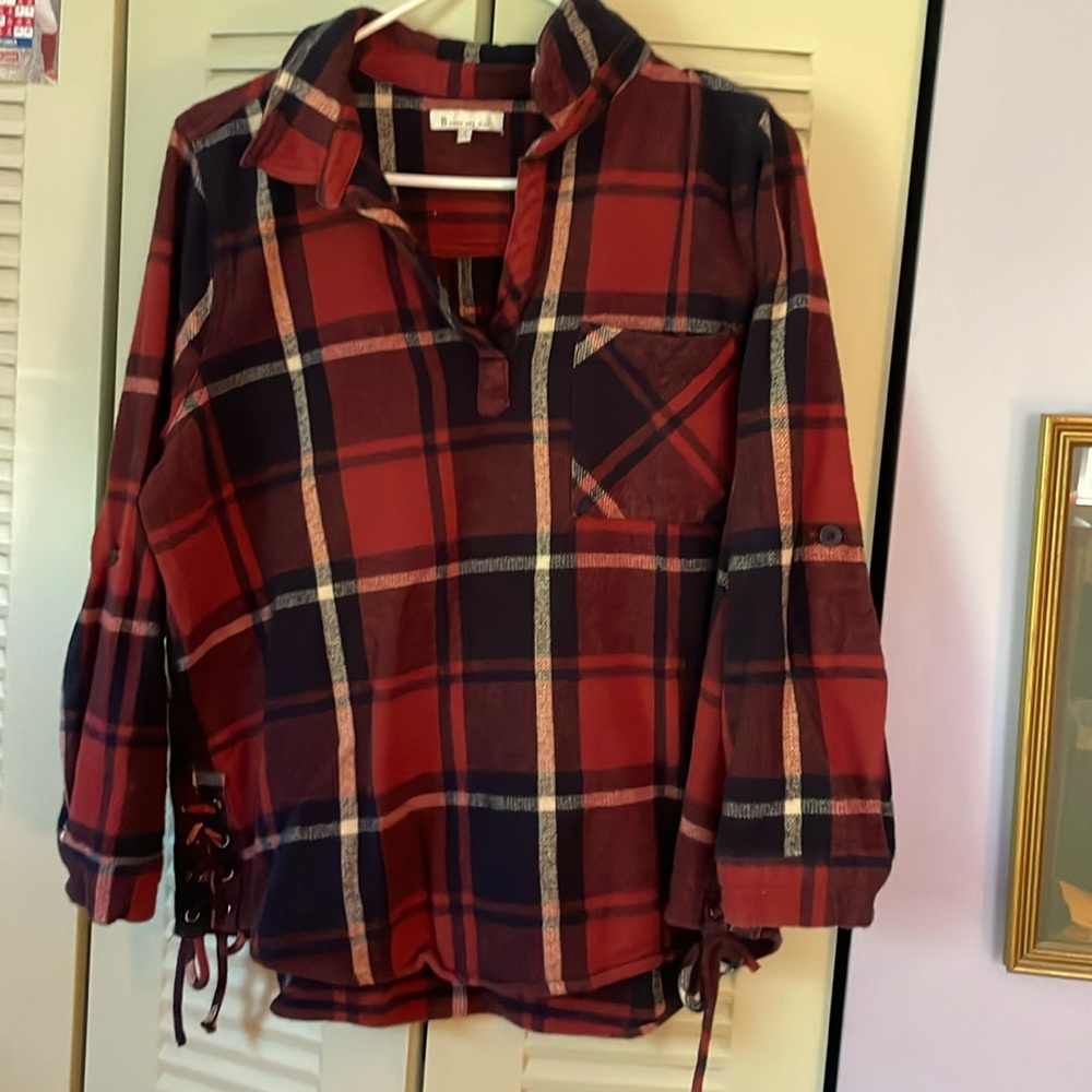 Plaid print long sleeve